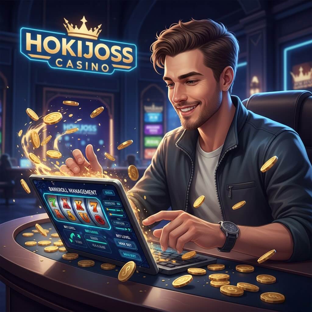 Pemain slot online mengatur modal dan bankroll di HOKIJOSS, menikmati free spin dan kemenangan.