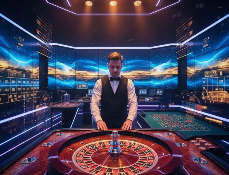 Live roulette dengan dealer profesional dan meja kasino digital